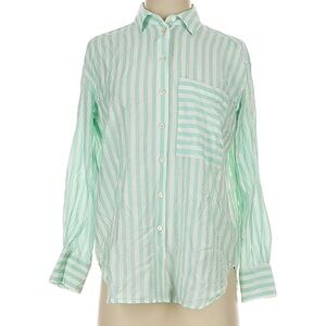AYR Mint and White Striped Shirt - Size XS
